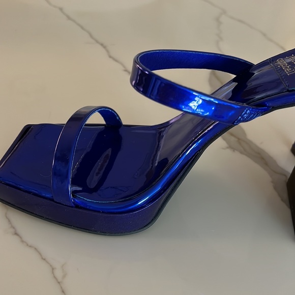 Jeffrey Campbell platform metallic blue sandals - Picture 5 of 6